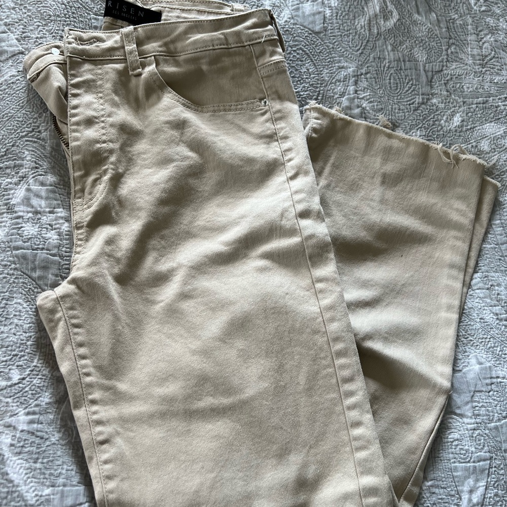 Risen cropped jeans